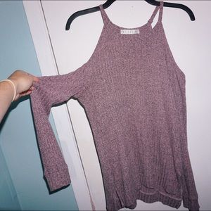 Mauve cut out shoulder